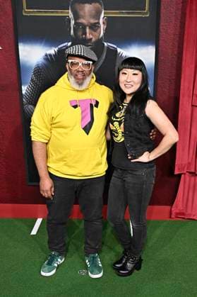 Trenton Doyle Hancock and JooYoung Choi at the premiere of the movie Him The Greatest of All Time at the TCL Chinese Theatre Los Angeles, 17 09 2025 Foto:xD.xStarbuckx xFuturexImagex him_5865
