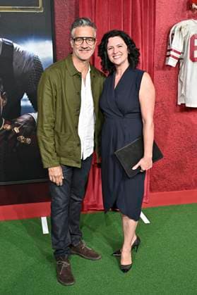 Ross Partridge and Jennifer Lafleur at the premiere of the movie Him The Greatest of All Time at the TCL Chinese Theatre Los Angeles, 17 09 2025 Foto:xD.xStarbuckx xFuturexImagex him_5896