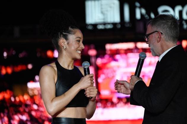 One Battle After Another Red Carpet (L-R) Actress Chase Infiniti and Director Paul Thomas Anderson attend the red carpet for ˜One Battle After Another™ fan event at Toreo Parque Central. on September 18, 2025 in Mexico City, Mexico. Mexico City CDMX Mexico Copyright: xCarlosxTischlerx