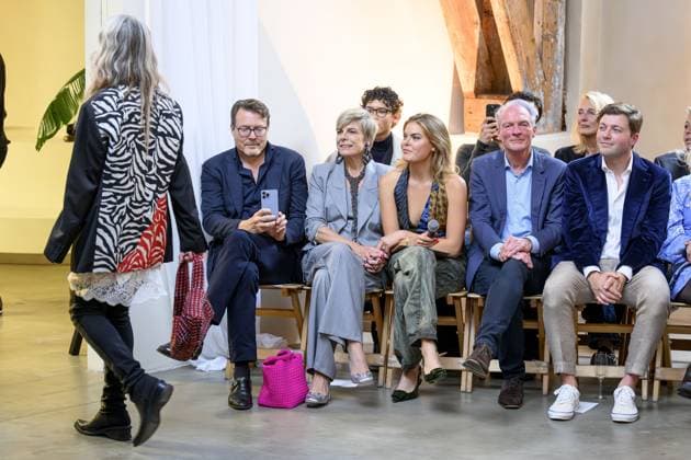 Amsterdam, The Netherlands, 2025-09-18 17:57:45 AMSTERDAM, September 18, 2025, Studio Noorderfabriek, My Lima Lima Fashion Show, a unique event where fashion, sustainability, and social impact converge. PHOTO: NLBeeld Patrick van Emst. Pictured: Eloise van Oranje with Prince Constantijn and Princess Laurentiien. Credit: NL Beeld Patrick van Emst  Copyright: xx x