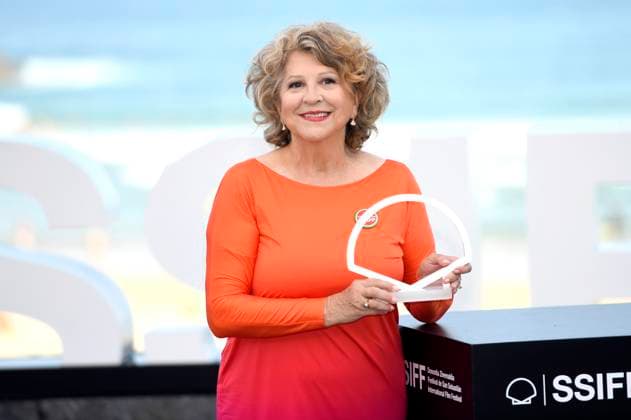 Esther Garcia at the photocall for the presentation of the Donostia Award at the 73rd San Sebastian International Film Festival Festival Internacional de Cine de San Sebastian on the Kursaal Terrace San Sebastian, 19 09 2025 Foto:xC.xNiehausx xFuturexImagex garcia_5907