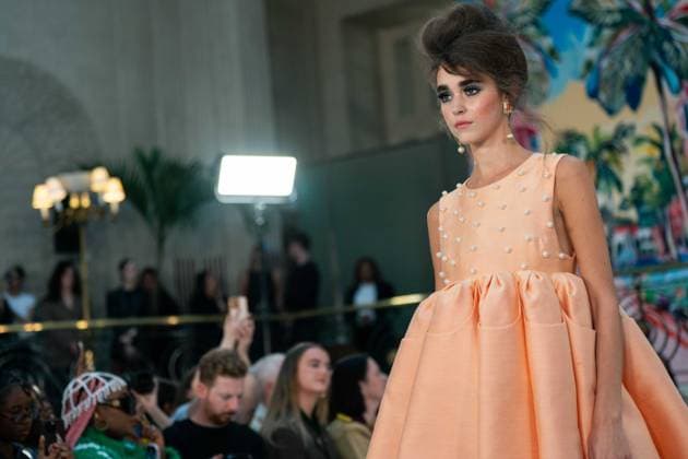 Paul Costelloe LFW SS26 Runway Show at the Waldorf. A model walks at the Paul Costelloe London Fashion Week SS26 Runway at the Waldorf., Credit:Lounis Tiar Avalon United Kingdom, London  Copyright: xLounisxTiarx xAvalonx 1038594500