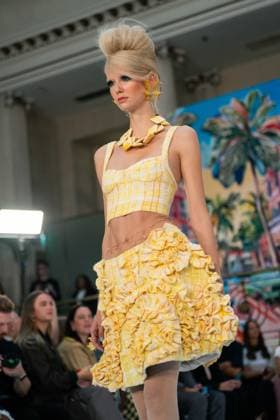 Paul Costelloe LFW SS26 Runway Show at the Waldorf. A model walks at the Paul Costelloe London Fashion Week SS26 Runway at the Waldorf., Credit:Lounis Tiar Avalon United Kingdom, London  Copyright: xLounisxTiarx xAvalonx 1038594745