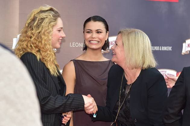 Premiere of THE SCHOOL OF MAGICAL ANIMALS Temilia Maier, Tomomi Themann, Nancy Faser Arrival at the premiere of THE SCHOOL OF MAGICAL ANIMALS in Berlin on, 19 09 2025 09 2025 Photopress Mueller