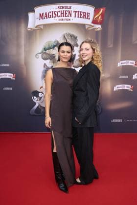Tomomi Themann and Emilia Maier at The School of Magical Animals 4 movie premiere at Zoo Palast in Berlin on 19 09 2025 The School of Magical Animals 4 movie premiere in Berlin