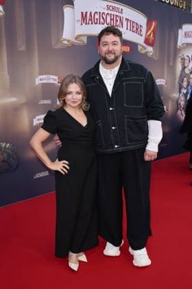 Annett Louisan and Daniel Zillmann at the Die Schule der Magischen Tiere 4 movie premiere at Zoo Palast in Berlin on 19 09 2025 Die Schule der Magischen Tiere 4 movie premiere in Berlin
