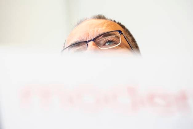 September 19, 2025, Laval, Qc, Canada: Stephane Bancel, CEO of Moderna Therapeutics, gives remarks during an announcement at the Moderna offices in Laval, Que., on Friday, Sept. 19, 2025. Laval Canada - ZUMAc35_ 20250919_zaf_c35_074 Copyright: xChristopherxKatsarovx