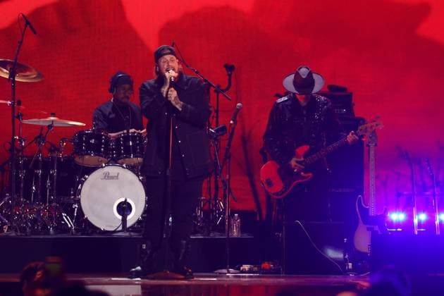 Jelly Roll performs on stage during the iHeartRadio Music Festival Concerts at T-Mobile Arena in Las Vegas, Nevada on Friday, September 19, 2025.  LAV2025091903 JAMESxATOA