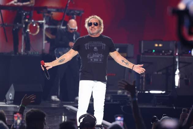 Sammy Hagar performs on stage during the iHeartRadio Music Festival Concerts at T-Mobile Arena in Las Vegas, Nevada on Friday, September 19, 2025.  LAV2025091916 JAMESxATOA