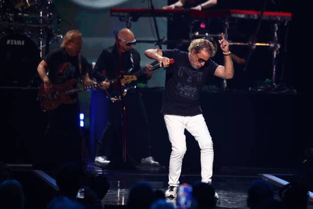 Sammy Hagar performs on stage during the iHeartRadio Music Festival Concerts at T-Mobile Arena in Las Vegas, Nevada on Friday, September 19, 2025.  LAV2025091917 JAMESxATOA