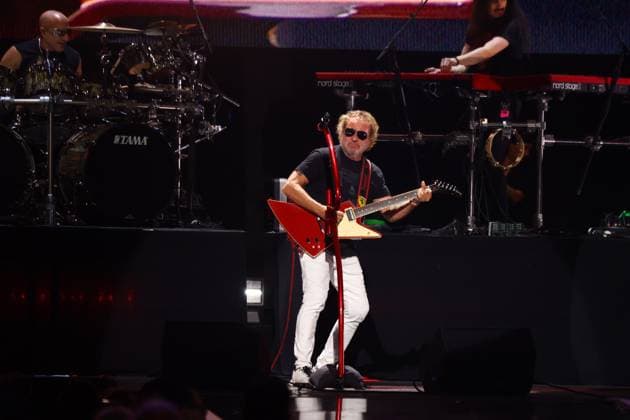 Sammy Hagar performs on stage during the iHeartRadio Music Festival Concerts at T-Mobile Arena in Las Vegas, Nevada on Friday, September 19, 2025.  LAV2025091918 JAMESxATOA