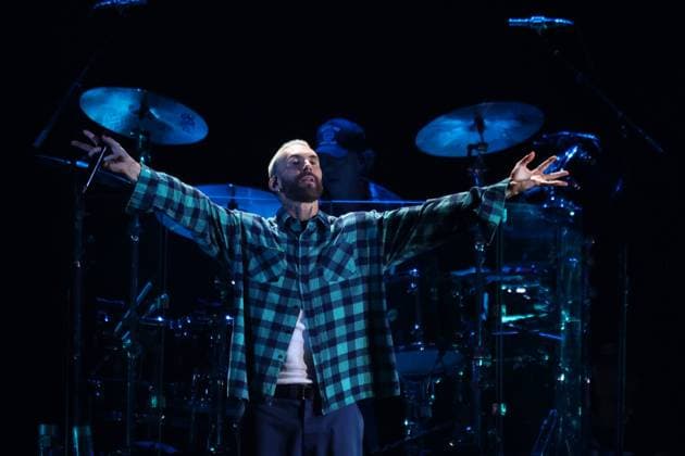 Adam Levine of Maroon 5 performs on stage during the iHeartRadio Music Festival Concerts at T-Mobile Arena in Las Vegas, Nevada on Friday, September 19, 2025.  LAV2025091927 JAMESxATOA