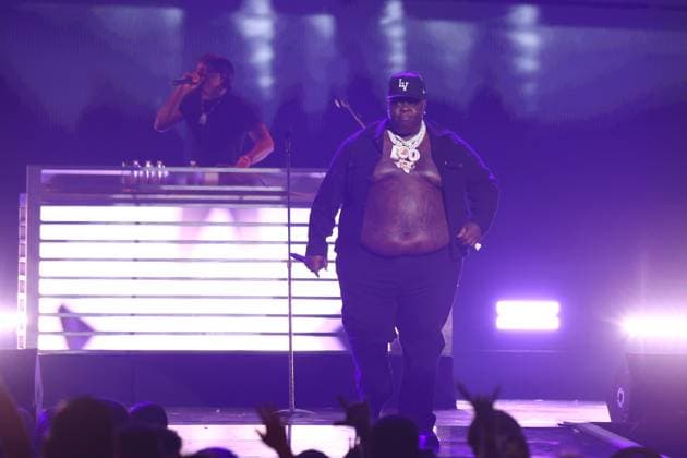 BigXthaPlug performs on stage during the iHeartRadio Music Festival Concerts at T-Mobile Arena in Las Vegas, Nevada on Friday, September 19, 2025.  LAV2025091951 JAMESxATOA