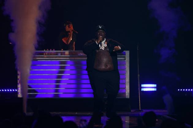 Rapper BigXthaPlug performs on stage during the iHeartRadio Music Festival Concerts at T-Mobile Arena in Las Vegas, Nevada on Friday, September 19, 2025.  LAV2025091957 JAMESxATOA