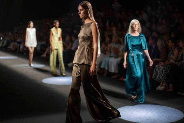 September 20, 2025, Madrid, Madrid, Spain: A model walks the runway for during the Fely Campo Spring Summer 2026 collection runway show during the 40th Mercedes-Benz Fashion Week in Madrid. Madrid Spain - ZUMAs296 20250920_znp_s296_012 Copyright: xLuisxSotox