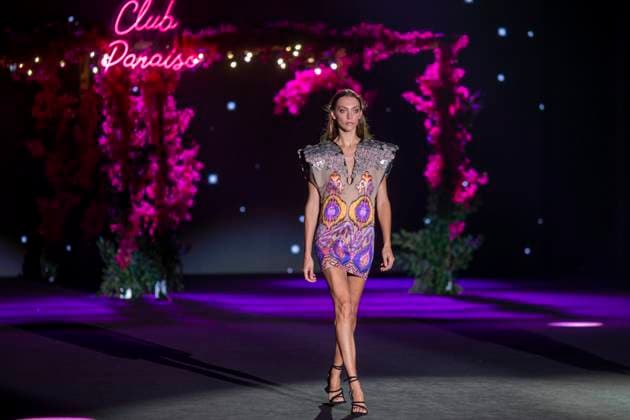 September 20, 2025, Madrid, Madrid, Spain: A model walks the runway for during the Odette Alvarez Spring Summer 2026 collection runway show during the 40th Mercedes-Benz Fashion Week in Madrid. Madrid Spain - ZUMAs296 20250920_znp_s296_021 Copyright: xLuisxSotox