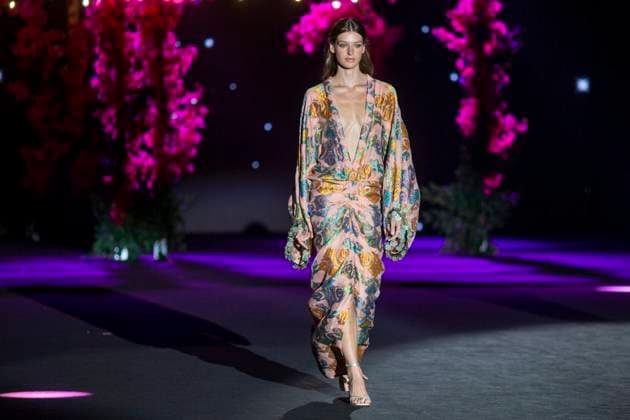 September 20, 2025, Madrid, Madrid, Spain: A model walks the runway for during the Odette Alvarez Spring Summer 2026 collection runway show during the 40th Mercedes-Benz Fashion Week in Madrid. Madrid Spain - ZUMAs296 20250920_znp_s296_022 Copyright: xLuisxSotox