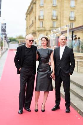 73rd San Sebastian International Film Festival: Affeksjonverdi Sentimental Value Red Carpet Stellan Skarsgard, Renate Reinsve, Joachim Trier attended Affeksjonverdi Sentimental Value Red Carpet during 73rd San Sebastian International Film Festival at Victoria Eugenia Theatre on September 20, 2025 in Donostia San Sebastian, Spain Photo by IMAGO MPG Donostia San Sebastian Victoria Eugenia Theatre Euskadi Spain  Copyright: xMPGx