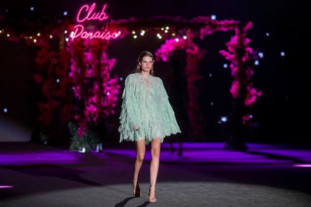 Odette Alvarez Fashion show in Madrid, Spain - 20 Sep 2025 A model walks the runway during the Odette Alvarez Spring Summer 2026 collection runway show during the 40th Mercedes-Benz Fashion Week in Madrid. Madrid Spain Copyright: xLuisxSotox xSOPAxImagesx LSOTOOAL02