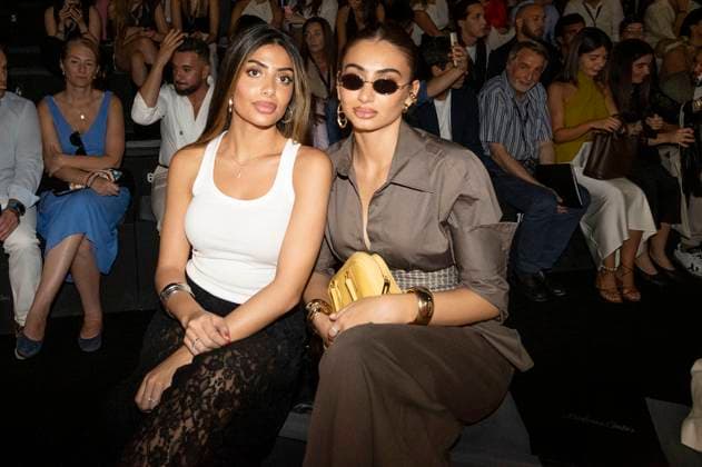 Adriana Cabo and Celia Cabo at the Dolores CortÃ s Fashion Show at the Mercedes Benz Fashion Week Madrid Spring Summer 2026 at the Ifema Madrid exhibition center, 20 09 2025 Foto:xDyDxFotografosx xFuturexImagex cortes_5904