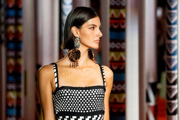Model at the Dolores CortÃ s Fashion Show at the Mercedes Benz Fashion Week Madrid Spring Summer 2026 at the Ifema Madrid exhibition center, 20 09 2025 Foto:xDyDxFotografosx xFuturexImagex cortes_5939