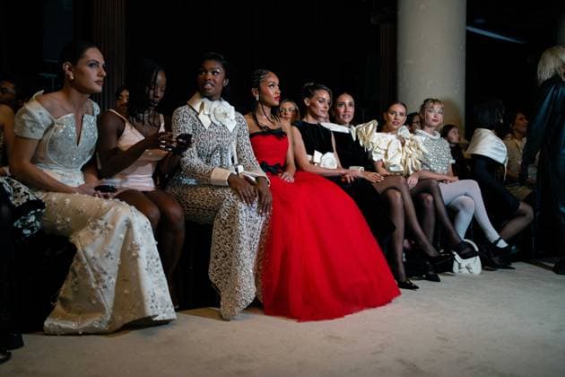 Richard Quinn - Runway - LFW September 2025 Olivia Palermo, Tamara Kalinic and Annie Doble front row at the Richard Quinn show during London Fashion Week September 2025 at St John s Smith Square., Credit:Lounis Tiar Avalon United Kingdom, London  Copyright: xLounisxTiarx xAvalonx 1039006708