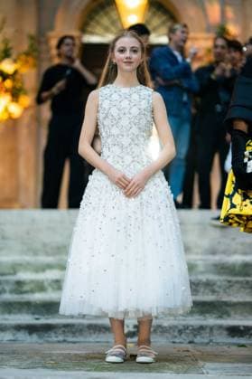 Richard Quinn - Runway - LFW September 2025 Evie Templeton arrives at the Richard Quinn show during London Fashion Week September 2025 at St John s Smith Square., Credit:Lounis Tiar Avalon United Kingdom, London  Copyright: xLounisxTiarx xAvalonx 1039009060