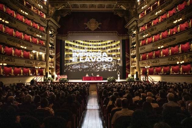 Milan, Teatro alla Scala Ceremony for the Enterprise and Work Award and the Enterprise Value Award of the Chamber of Commerce of Milan Monza Brianza Lodi with Carlo Sangalli, President of the Chamber of Commerce of Milan Monza Brianza Lodi and Diana Bianchedi, Vice President of Coni  Copyright: xFrancescoxEnriquezx xipa-agency.netx xFrancescoxEnriquezx IPA_Agency_IPA65419410