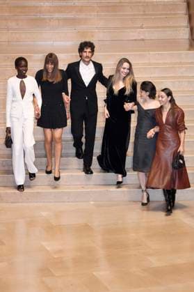 Anyier Anei, Alice Winocour, Louis Garrel, Angelina Jolie, Ella Rumpf and Garance Marillier after the premiere of the film Couture at the 73rd San Sebastian International Film Festival Festival Internacional de Cine de San Sebastian at the Kursaal San Sebastian, 21 09 2025 Foto:xC.xNiehausx xFuturexImagex couture_5982