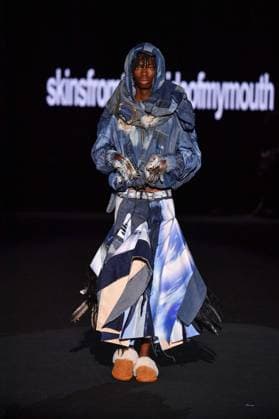EGO Mercedes-Benz Fashion Week de Madrid - 21 Sep 2025 A model walks the runway wearing a design by Skinsfromtheinsideofmymouth during the Ego Mercedes-Benz Fashion Week de Madrid in IFERMA. Madrid Spain Copyright: xAtilanoxGarciax xSOPAxImagesx FOTO48773