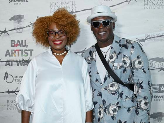 September 21, 2025, Los Angeles, California, USA: PAMELA ANCHANG and CHARLES ANCHANG attend Bau, Artist At War World Premiere. Los Angeles USA - ZUMAb173 20250921_aap_b173_062 Copyright: xBillyxBennightx