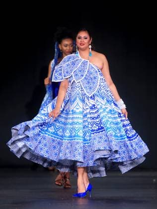 A model walks the runway wearing a creation by Zadd & Eastman brand during the second annual Hats & Heels event by Rotary Trinidad and Tobago Hats & Heels event IN Port of Spain, Trinidad and Tobago, 21 September 2025. The event, which commemorates the United Nations International Day of Peace, aims to support Rotary s peacebuilding initiatives, particularly its youth empowerment project and support initiatives. Hats & Heels, a fashion show to raise funds for youth projects !ACHTUNG: NUR REDAKTIONELLE NUTZUNG!  Copyright: xAndreaxDexSilvax USA4735 20250922-55017995591_1