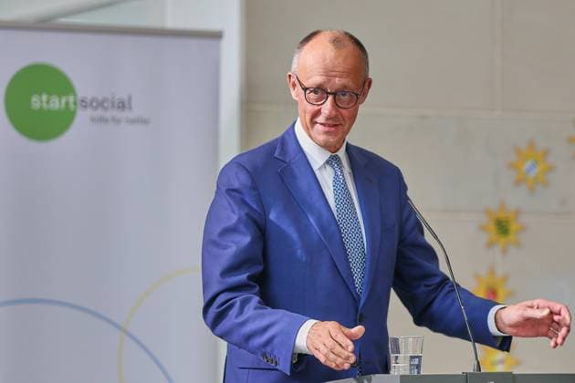 Berlin, Germany, 22 09 2025 Federal Chancellery Award ceremony startsocial 2025 Federal Chancellor Friedrich Merz CDU gives a speech Copyright: xdtsxNachrichtenagenturx dts_83564