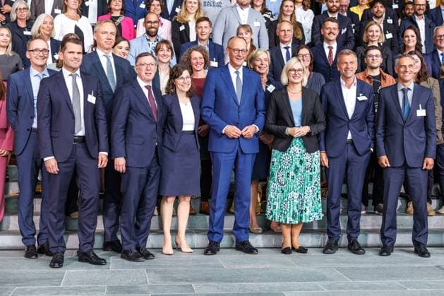 Award ceremony for the national winners of the startsocial competition Press event at the award ceremony for the national winners of the startsocial competition with Federal Chancellor Friedrich Merz CDU in Berlin on 22 09 2025 Berlin Berlin Germany Chancellery