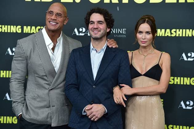 German premiere of THE SMASHJING MACHINE German premiere of THE SMASHJING MACHINE German premiere of THE SMASHJING MACHINE German premiere of THE SMASHJING MACHINE German premiere of THE SMASHJING MACHINE Arrival at the German premiere of THE SMASHJING MACHINE with Dwayne Johnson, Emily Blunt director and screenwriter Benny Safdie in Berlin on, 22 09 2025 Photopress Mueller