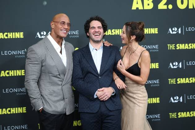 Premiere THE SMASHING MACHINE Between Triumph and Abyss Dwayne The Rock Johnson Emily Blunt Director and screenwriter Benny Safdie German premiere at the Berlin Zoo Palast Cinema of THE SMASHING MACHINE Between Triumph and Abyss Copyright: xx