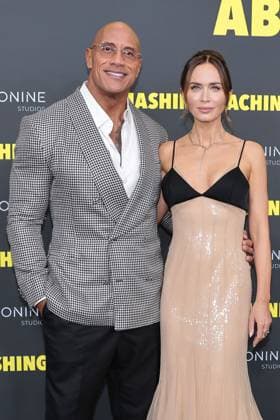 Dwayne Johnson and Emily Blunt attend The Smashing Machine premiere at Zoo Palast on September 22, 2025 in Berlin, Germany The Smashing Machine Berlin Premiere on on September 22, 2025 in Berlin, Germany