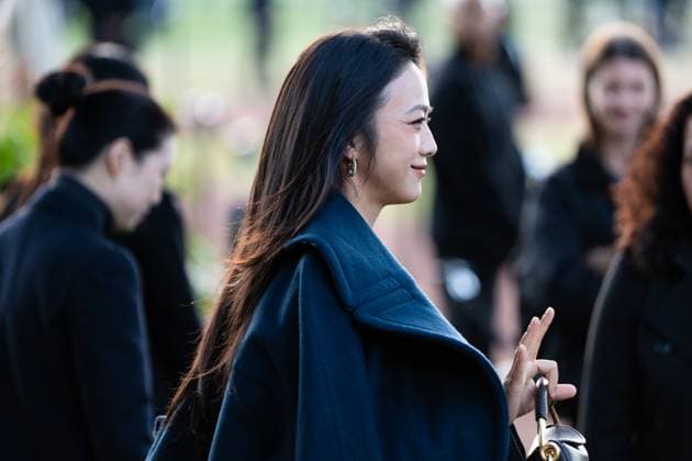 Burberry show at the London Fashion Week - 22 Sep 2025 Tang Wei attends the Burberry show during the London Fashion Week at Hyde Park. London United Kingdom Copyright: xLounisxTiarx xSOPAxImagesx _DSC7180