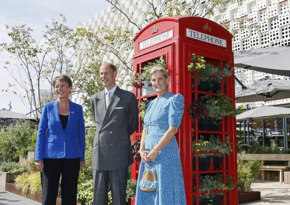 British Prince Edward at Osaka expo Britain s Prince Edward and Sophie (R), Duchess of Edinburgh, are pictured during a visit to Britain s pavilion at the World Exposition in Osaka on Sept. 22, 2025.  A14AA0004872533P