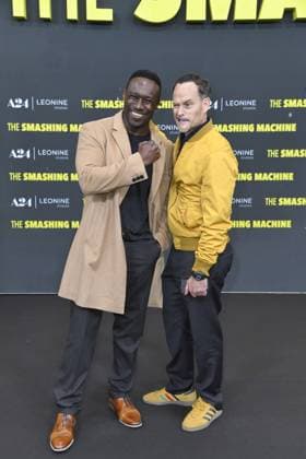 Jerry Kwarteng and Nico Birnbaum at the German premiere of THE SMASHING MACHINE in Berlin on 22 09 2025