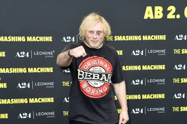 Frederic Vosgroene the Neanderthal at the German premiere of THE SMASHING MACHINE in Berlin on 22 09 2025