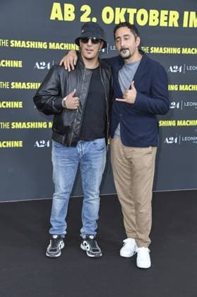 Eko Fresh and Farid Bang at the German premiere of THE SMASHING MACHINE in Berlin on 22 09 2025