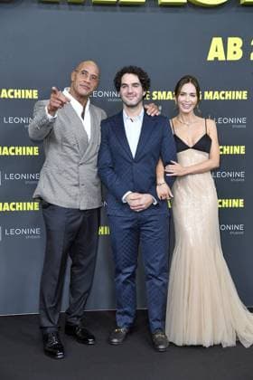 Dwayne Johnson, Benny Safdie and Emily Blunt at the German premiere of THE SMASHING MACHINE in Berlin on 22 09 2025