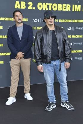 Eko Fresh and Farid Bang at the German premiere of THE SMASHING MACHINE in Berlin on 22 09 2025
