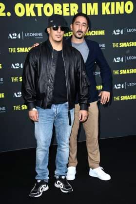 Farid Bang and Eko Fresh at the premiere of the movie The Smashing Machine at Zoo Palast Berlin, 22 09 2025 Foto:xN.xKubelkax xFuturexImagex machine_5935
