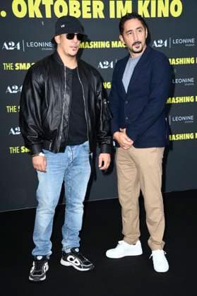 Farid Bang and Eko Fresh at the premiere of the movie The Smashing Machine at Zoo Palast Berlin, 22 09 2025 Foto:xN.xKubelkax xFuturexImagex machine_5936