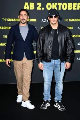 Eko Fresh and Farid Bang at the premiere of the movie The Smashing Machine at Zoo Palast Berlin, 22 09 2025 Foto:xN.xKubelkax xFuturexImagex machine_5938