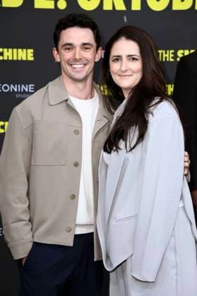 Marc Weinmann with companion at the premiere of the movie The Smashing Machine at Zoo Palast Berlin, 22 09 2025 Foto:xN.xKubelkax xFuturexImagex machine_5948