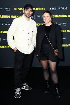 Hassan Akkouch and Denise Ghard at the premiere of the movie The Smashing Machine at Zoo Palast Berlin, 22 09 2025 Foto:xN.xKubelkax xFuturexImagex machine_5956