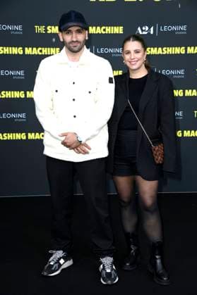 Hassan Akkouch and Denise Ghard at the premiere of the movie The Smashing Machine at Zoo Palast Berlin, 22 09 2025 Foto:xN.xKubelkax xFuturexImagex machine_5957